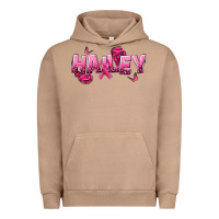 Pigment Burro Personalized Pink Cancer Themed Name Urban Hoodie - NancyCooperArtShop