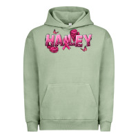 Pigment Oil Green Personalized Pink Cancer Themed Name Urban Hoodie - NancyCooperArtShop