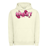Pigment Pistachio Personalized Pink Cancer Themed Name Urban Hoodie - NancyCooperArtShop