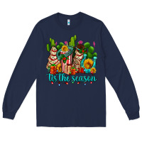 Navy tis the season christmas tree  cake Long Sleeve Tee - AdoDesignShop