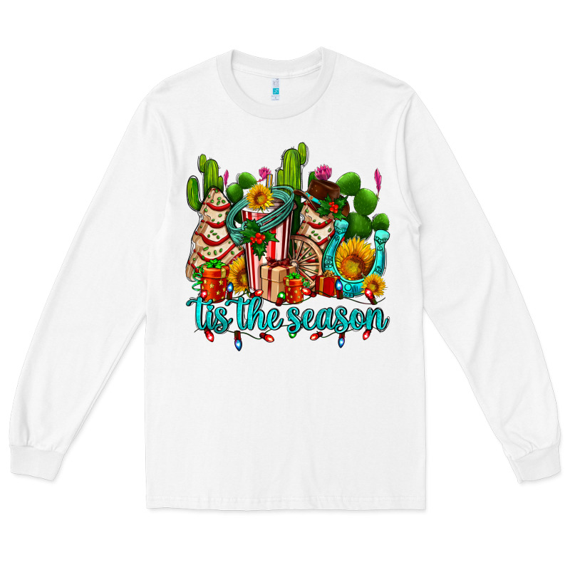 Tis The Season Christmas Tree  Cake Long Sleeve Tee by AdoDesignShop | Teevron