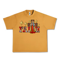 Peanut Butter faith our lady of guadalupe cross Urban Heavy Tee - BarkalooDesign