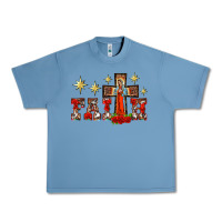 Pebble Blue faith our lady of guadalupe cross Urban Heavy Tee - BarkalooDesign