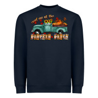 Navy meet me af the pumpkin patch Heavyweight Sweatshirt - CowhideDigitalArt