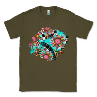 Army Green race sunflower patches Classic Tee - AdoDesignShop