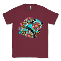 Burgundy race sunflower patches Classic Tee - AdoDesignShop