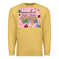 Antique Gold teachers teach them love them grow Premium Sweatshirt - MaliasSmallBusiness