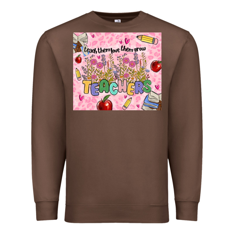 Teachers Teach Them Love Them Grow Premium Sweatshirt by MaliasSmallBusiness | Teevron