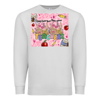 Dove Grey teachers teach them love them grow Premium Sweatshirt - MaliasSmallBusiness