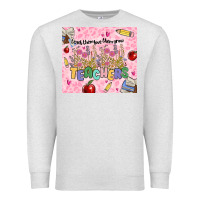 Oatmeal Heather teachers teach them love them grow Premium Sweatshirt - MaliasSmallBusiness