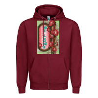 Burgundy Western Red Roses Welcome Zipper Hoodie - LillyAllenDesigns