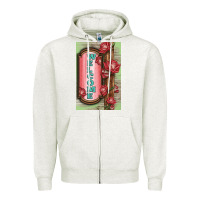 Oatmeal Heather Western Red Roses Welcome Zipper Hoodie - LillyAllenDesigns