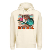 Tofu cowgirl hat flowers leopard and  leather Premium Hoodie - AdoDesignShop