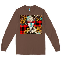 Chestnut bullskull Sunflower Long Sleeve Tee - JahusDesignShop