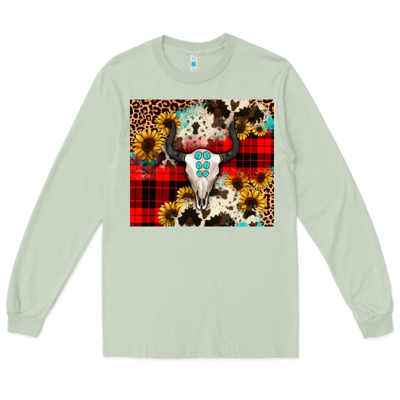Bullskull Sunflower Long Sleeve Tee by JahusDesignShop | Teevron