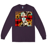 Plum bullskull Sunflower Long Sleeve Tee - JahusDesignShop