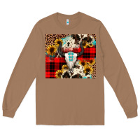 Toasted Coconut bullskull Sunflower Long Sleeve Tee - JahusDesignShop