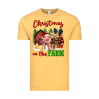 Vintage Mustard christmas on the farm Vintage Tee - FaDigitalArtStudio