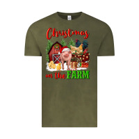Vintage Olive christmas on the farm Vintage Tee - FaDigitalArtStudio
