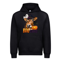 Black Boo Heifer Cow with Halloween Urban Hoodie - texasbilliewilder