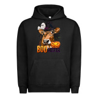 Pigment Black Boo Heifer Cow with Halloween Urban Hoodie - texasbilliewilder