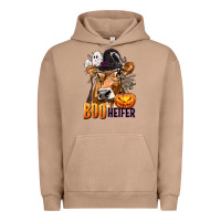 Pigment Burro Boo Heifer Cow with Halloween Urban Hoodie - texasbilliewilder