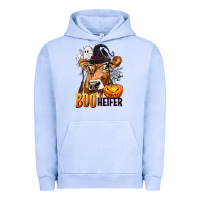 Pigment Grape Ice Boo Heifer Cow with Halloween Urban Hoodie - texasbilliewilder