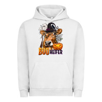 Pigment Lunar Rock Boo Heifer Cow with Halloween Urban Hoodie - texasbilliewilder