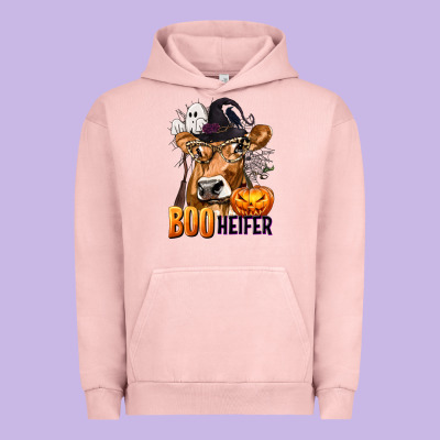 Boo Heifer Cow With Halloween Urban Hoodie Designed By Texasbilliewilder