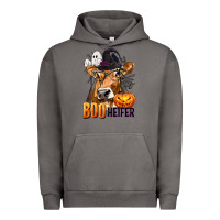 Pigment Tornado Boo Heifer Cow with Halloween Urban Hoodie - texasbilliewilder