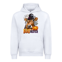 White Boo Heifer Cow with Halloween Urban Hoodie - texasbilliewilder