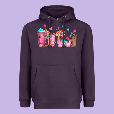 Nail Tech Coffee Cups Heavyweight Hoodie Designed By Nancycooperartshop