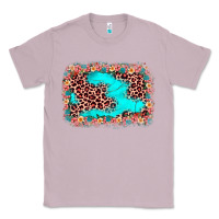 Lilac easter Leopard turquoise background Classic Tee - JahusDesignShop
