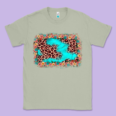 Easter Leopard Turquoise Background Classic Tee Designed By Jahusdesignshop