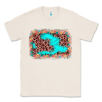 Natural easter Leopard turquoise background Classic Tee - JahusDesignShop
