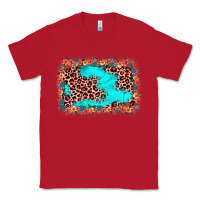 Red easter Leopard turquoise background Classic Tee - JahusDesignShop