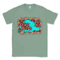 Sage easter Leopard turquoise background Classic Tee - JahusDesignShop