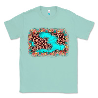 Seafoam easter Leopard turquoise background Classic Tee - JahusDesignShop