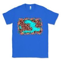True Royal easter Leopard turquoise background Classic Tee - JahusDesignShop
