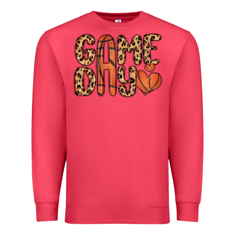 Game Day Basketball Premium Sweatshirt by MaliasSmallBusiness | Teevron