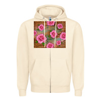 Sandshell Western Pink Roses Zipper Hoodie - LillyAllenDesigns