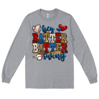 Heather Grey hey batter batter swing baseball Long Sleeve Tee - Jasminsmagicworld