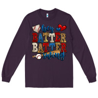 Plum hey batter batter swing baseball Long Sleeve Tee - Jasminsmagicworld