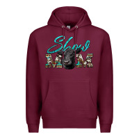 Burgundy show mom aztec cowhide black angus Premium Hoodie - Artiststas