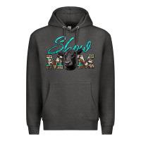 Charcoal Heather show mom aztec cowhide black angus Premium Hoodie - Artiststas