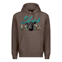 Coffee show mom aztec cowhide black angus Premium Hoodie - Artiststas