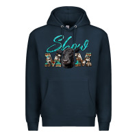 Navy show mom aztec cowhide black angus Premium Hoodie - Artiststas