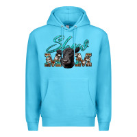 Ocean Blue show mom aztec cowhide black angus Premium Hoodie - Artiststas
