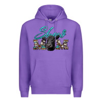Purple show mom aztec cowhide black angus Premium Hoodie - Artiststas