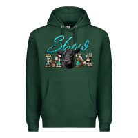 Sports Green show mom aztec cowhide black angus Premium Hoodie - Artiststas